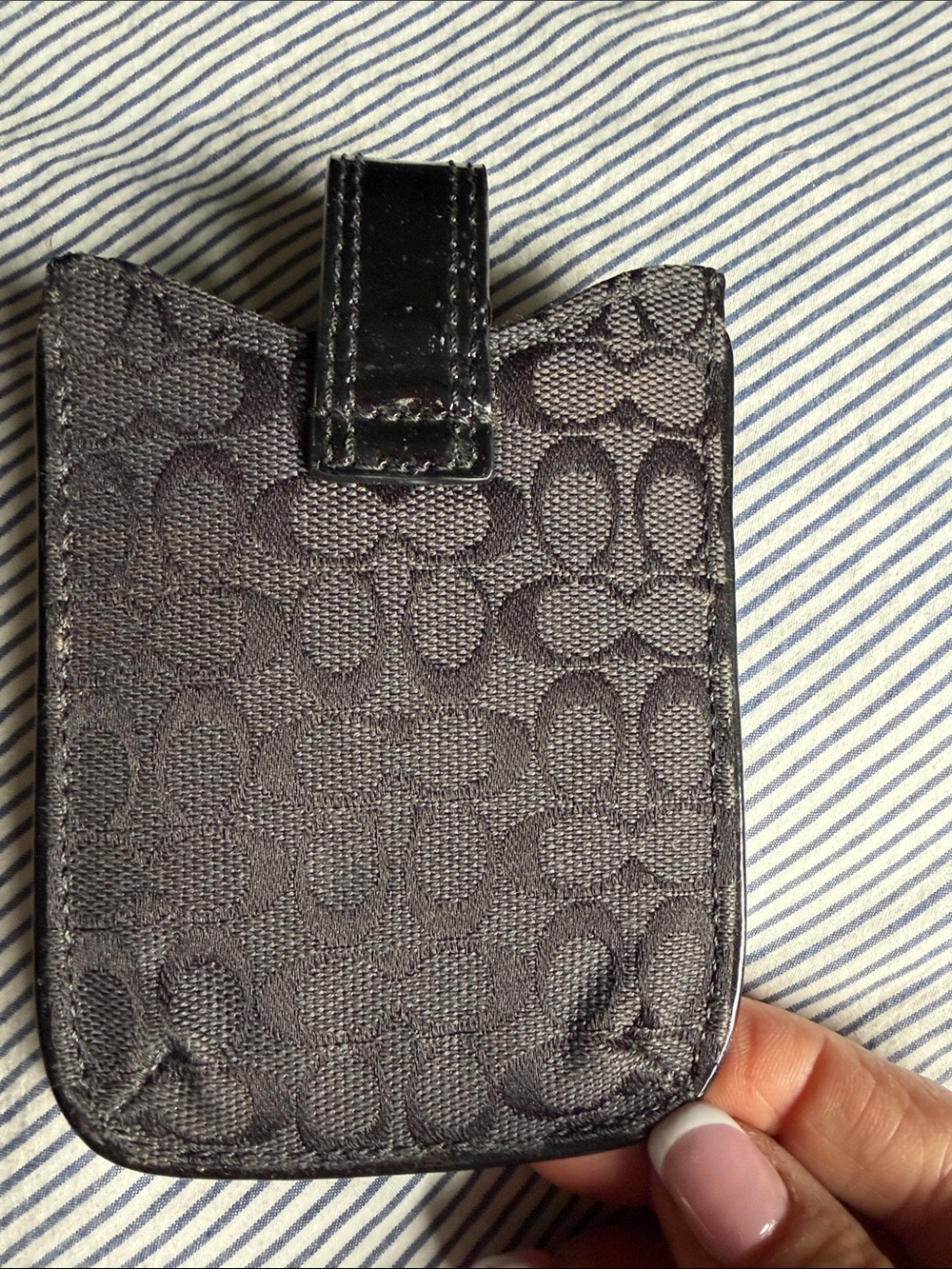 Coach Black Signature Canvas card NWOT - Picture 2 of 5